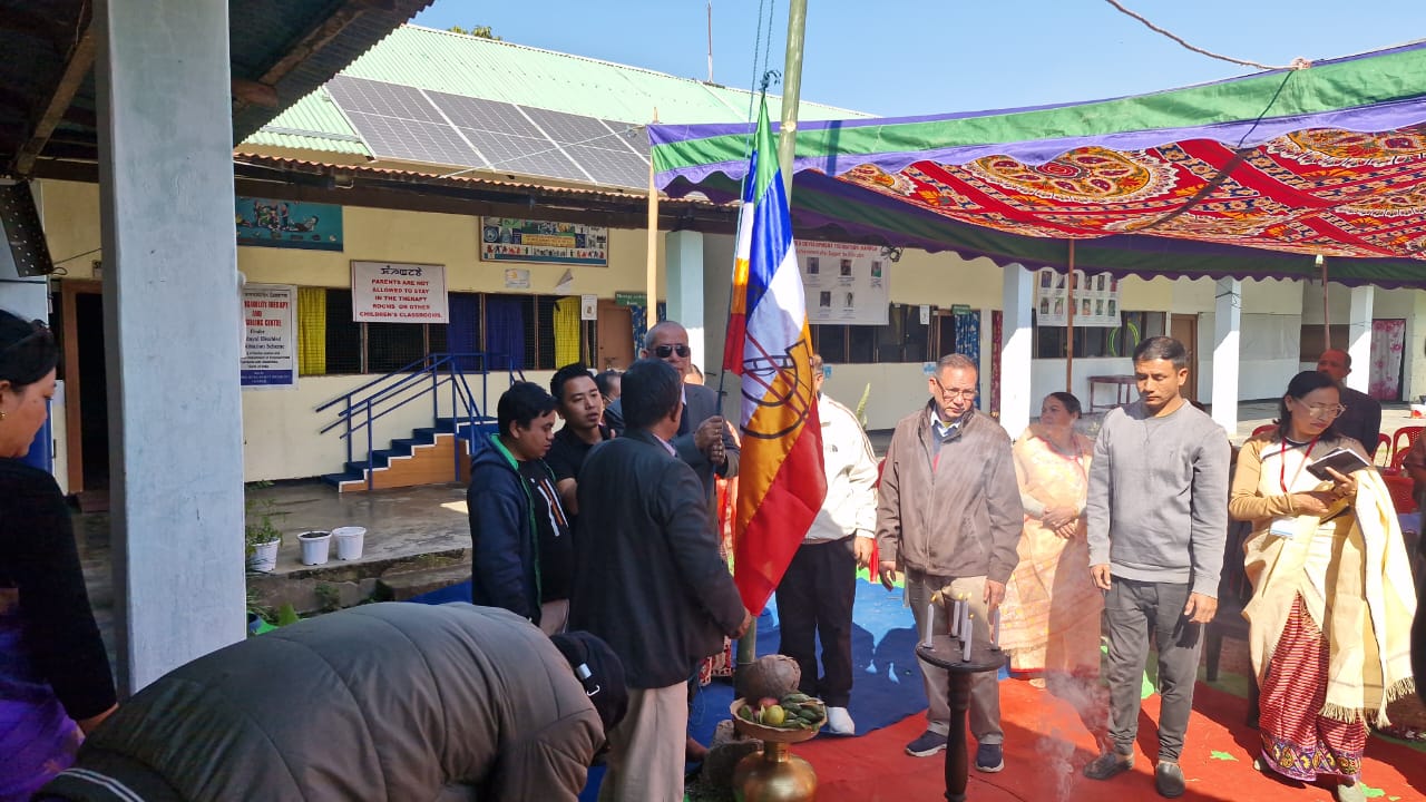 Celebrating  25 year Silver Jubilee of HDFoundation,Manipur  has been started with hosting flag by Dr. Sapam Jasowanta,Chairman at the office premises of Lamdeng Makha Leikai. This will be continue for 1 year.